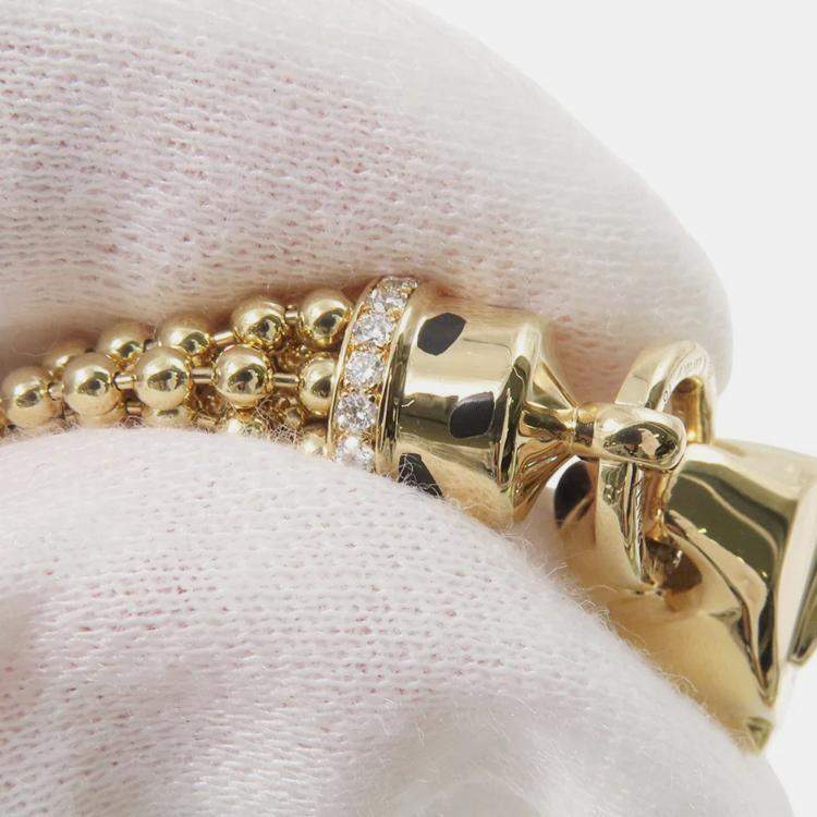 Pre Owned Cartier Panthere De Cartier 18K Yellow Gold, Diamond Chain Bracelet