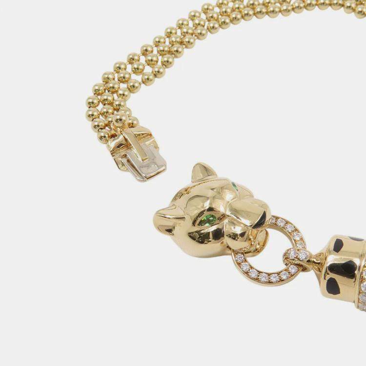 Pre Owned Cartier Panthere De Cartier 18K Yellow Gold, Diamond Chain Bracelet