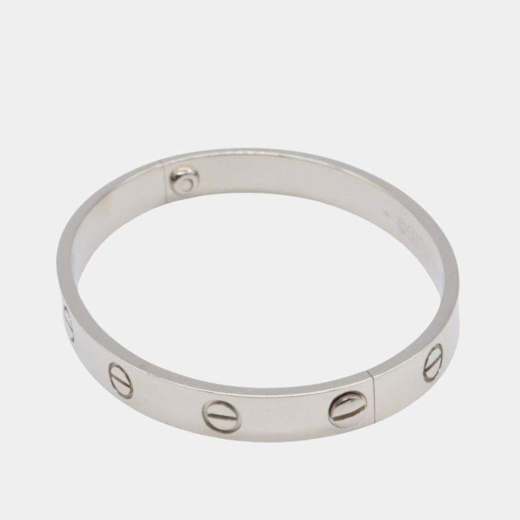 Pre Owned سوار كارتتيه لوف كلاسيكي ذهب أبيض عيار 18 قيراط