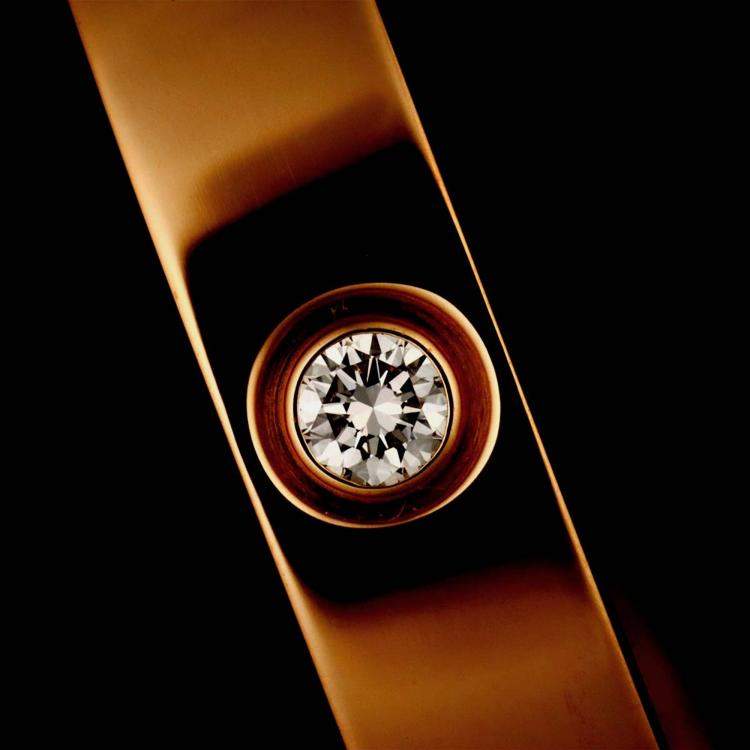 Pre Owned Cartier Love 18K Pink Gold 4 Diamonds Bracelet Size 16