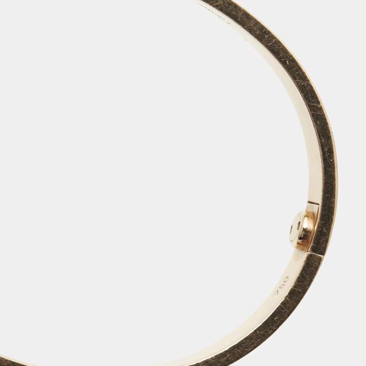 Pre Owned Cartier Love 18k Rose Gold Classic Model Bracelet 16 