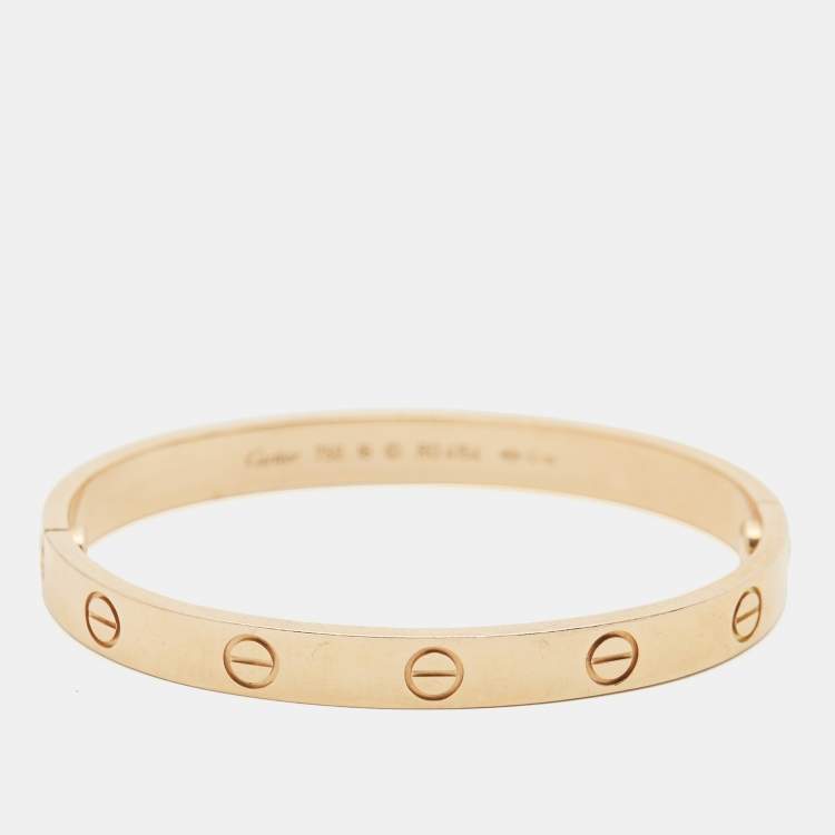Pre Owned Cartier Love 18k Rose Gold Classic Model Bracelet 16 