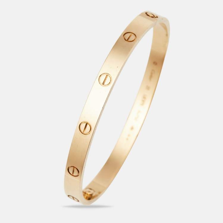 Pre Owned سوار كارتييه "لوف" ذهب أصفر عيار 18 موديل كلاسيكي مقاس 20