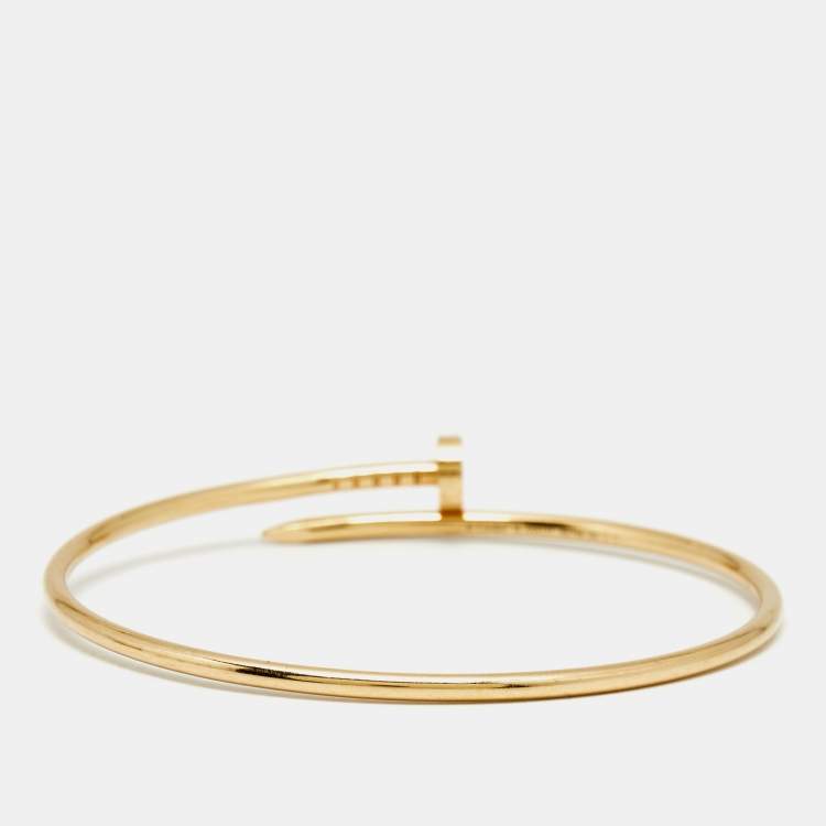 Pre Owned Cartier Juste Un Clou 18K Yellow Gold Small Model Bracelet 19