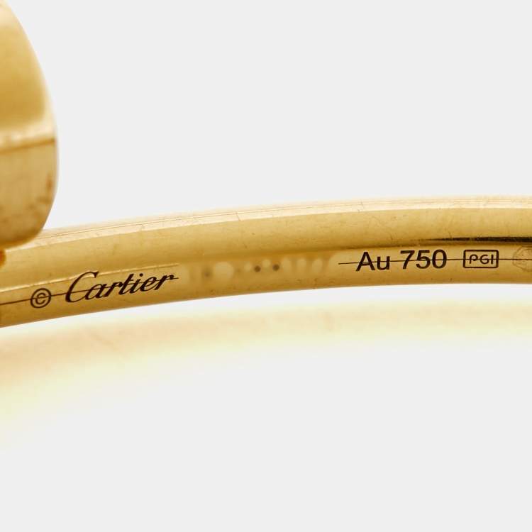 Pre Owned Cartier Juste Un Clou 18K Yellow Gold Small Model Bracelet 19