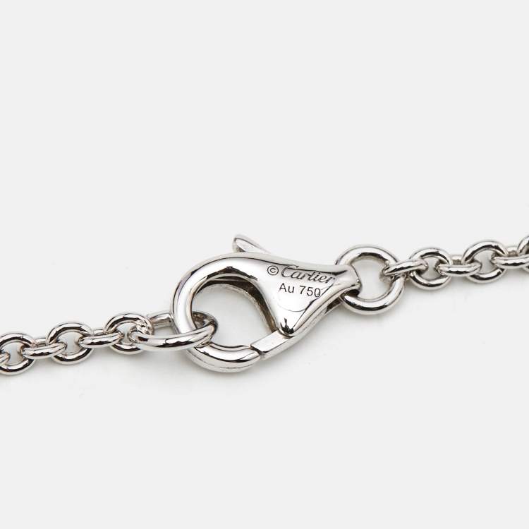 مملوكة مسبقًا Cartier Love Interlocking Motifs 18k White Gold Chain Bracelet