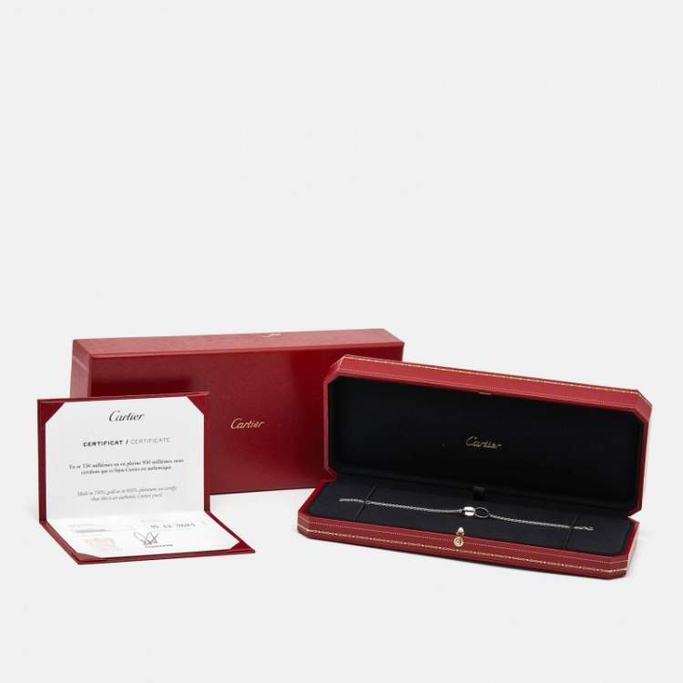مملوكة مسبقًا Cartier Love Interlocking Motifs 18k White Gold Chain Bracelet