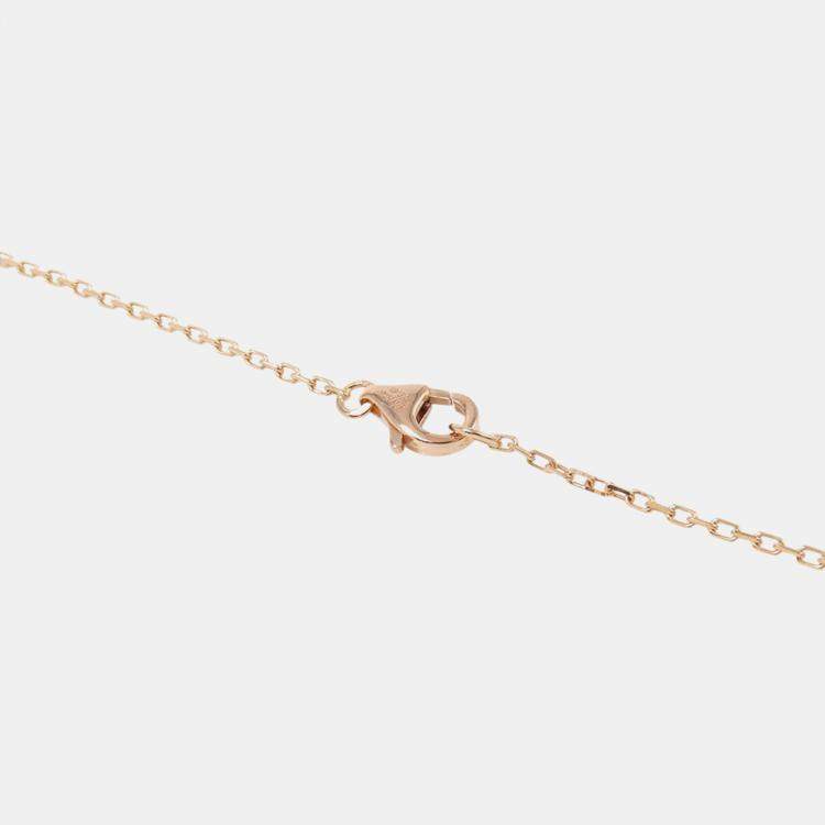 مملوكة مسبقًا Cartier Double C Diamond 18K Pink Gold Necklace
