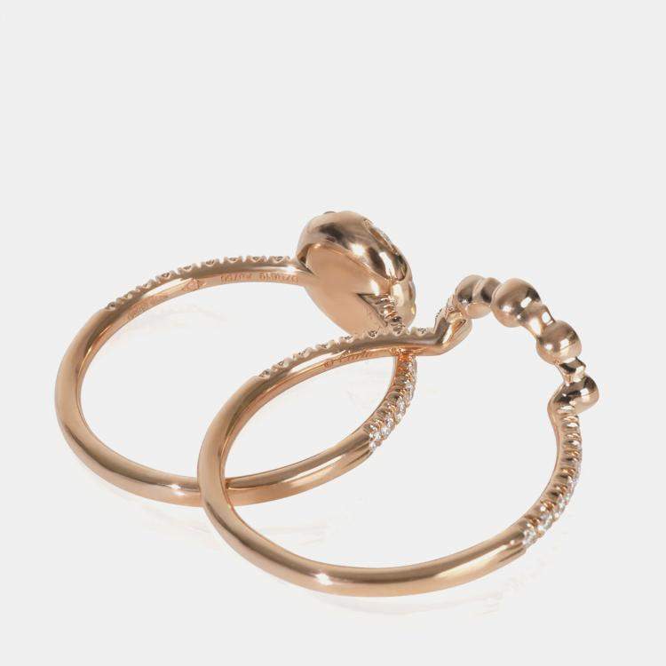 Pre Owned Cartier Diamond Etincelle 18K Rose Gold Diamond Ring EU 51
