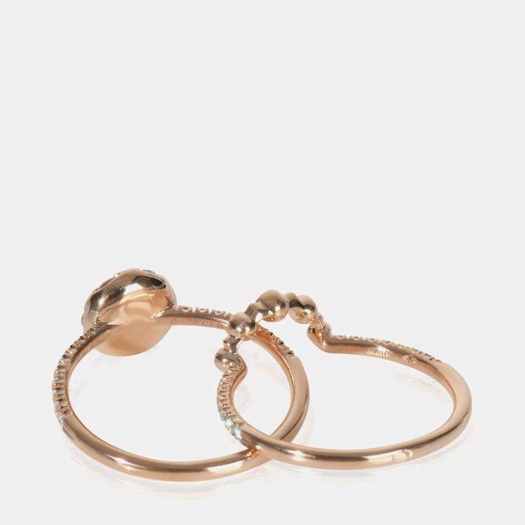 Pre Owned Cartier Diamond Etincelle 18K Rose Gold Diamond Ring EU 51