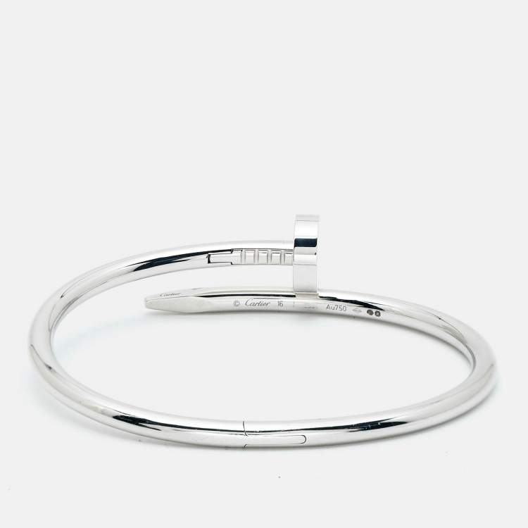 Pre Owned سوار كارتييه جاست أون كلو ذهب أبيض عيار 18 مقاس 16