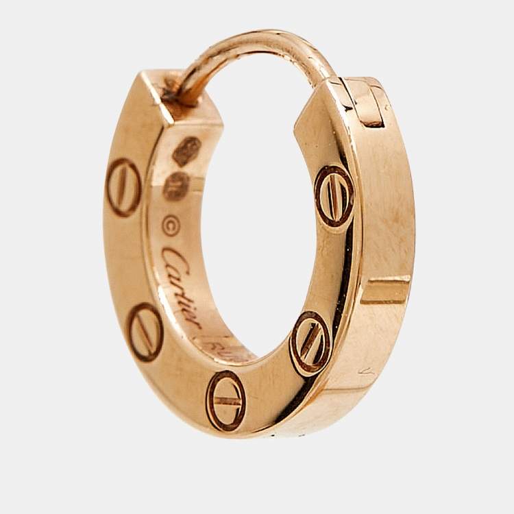 Pre Owned Cartier Love 18k Rose Gold Single Earring