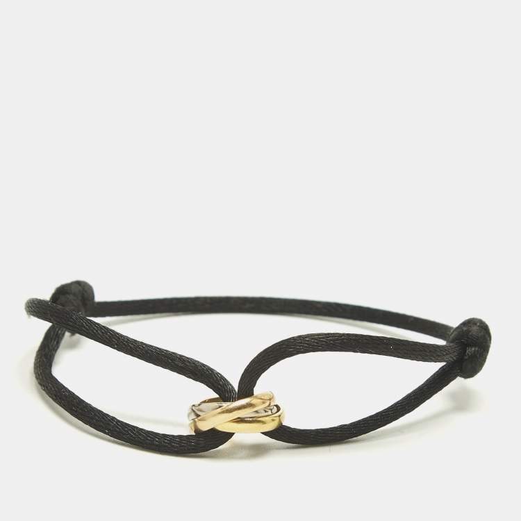 Pre Owned Cartier Trinity 18k Three Tone Gold Cord Bracelet