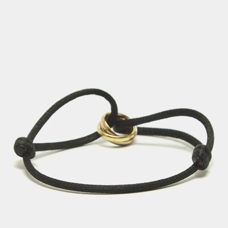 Pre Owned Cartier Trinity 18k Three Tone Gold Cord Bracelet