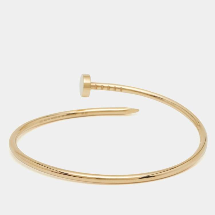 Pre Owned Cartier Juste Un Clou 18k Yellow Gold Bracelet 16
