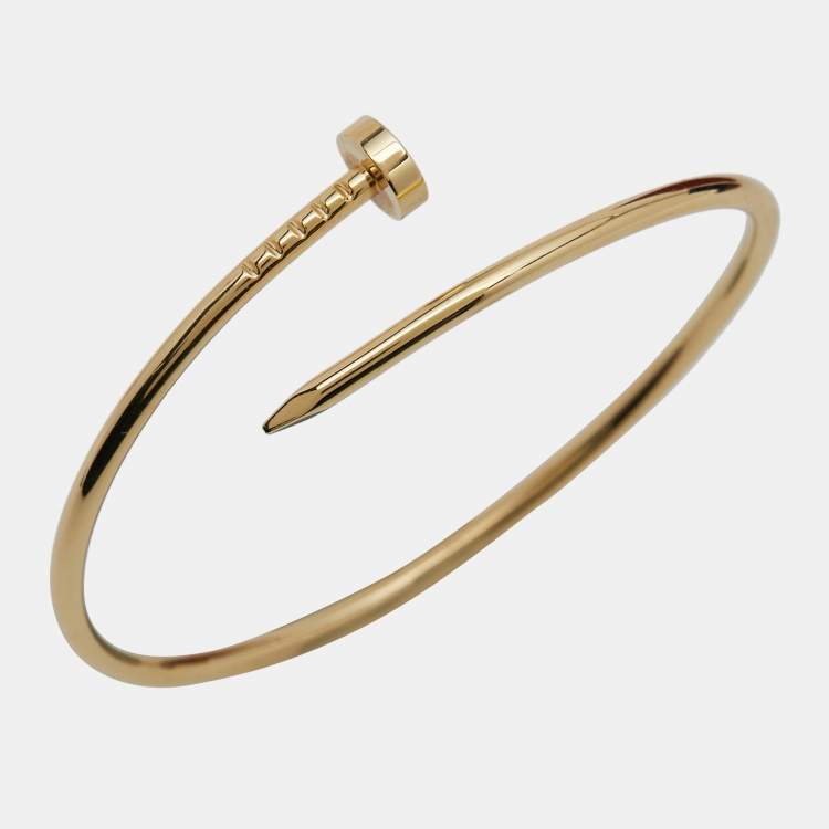 Pre Owned Cartier Juste Un Clou 18k Yellow Gold Bracelet 16