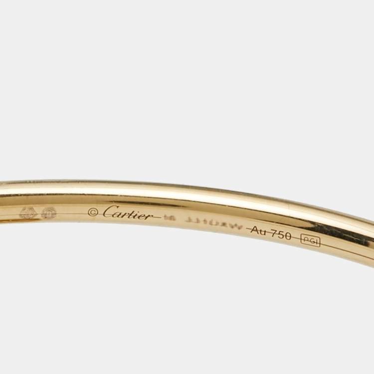 Pre Owned Cartier Juste Un Clou 18k Yellow Gold Bracelet 16