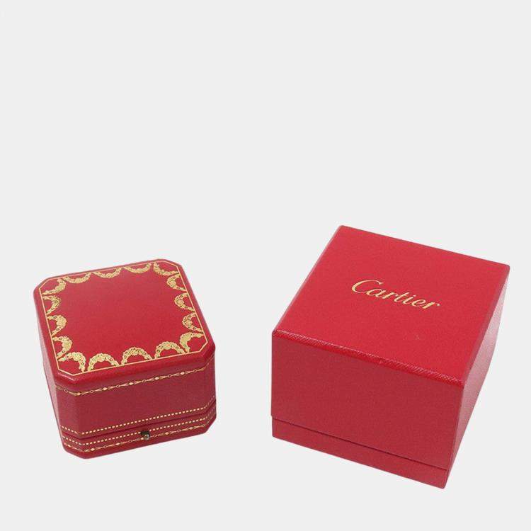 Pre Owned Cartier Love Platinum and Diamond Band Ring EU 51