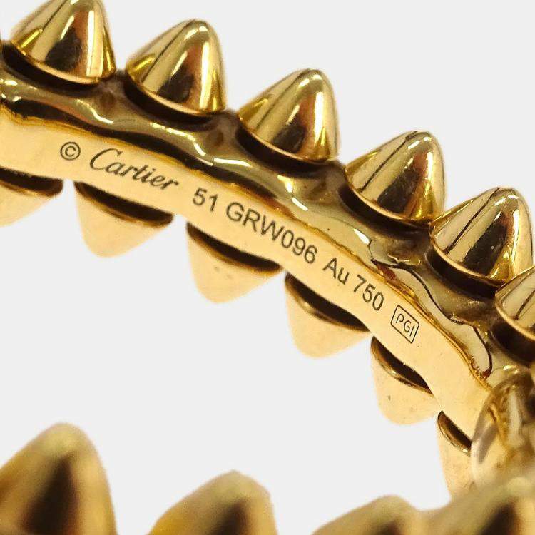 Pre Owned Cartier Clash de Cartier SM Ring GRW096 Au750 Gold #51