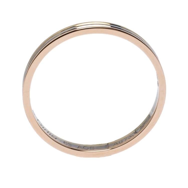 Pre Owned Cartier Trinity 18K Three Tone Gold Wedding Band Ring Size 63