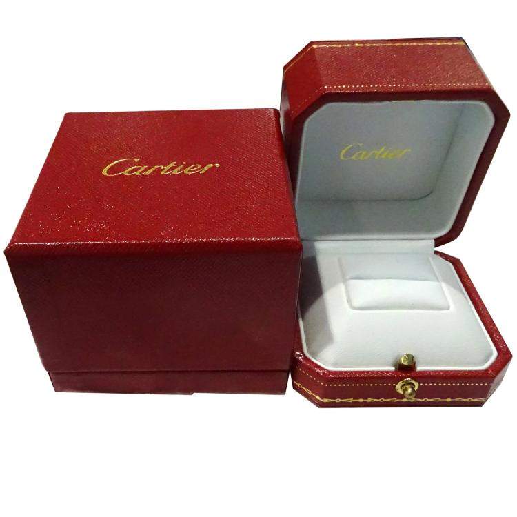 Pre Owned Cartier 18K Yellow Gold Cabochon Sapphire & Pave Diamond Ring Size 54.5