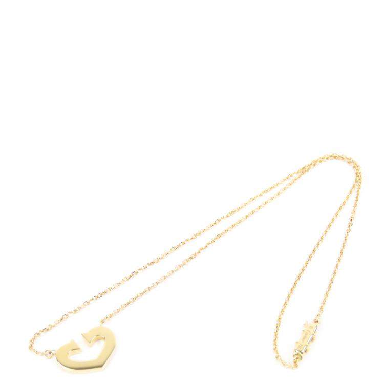 Pre Owned Cartier Heart of Cartier 18K Yellow Gold Pendant Necklace
