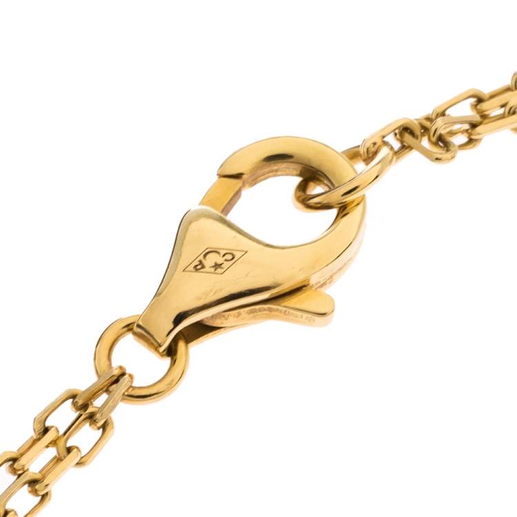 Pre Owned Cartier Love Diamond 18K Yellow Gold Chain Bracelet