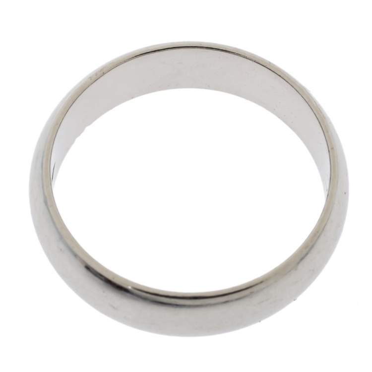 Pre Owned Cartier 1895 Platinum Wedding Band Ring Size 52