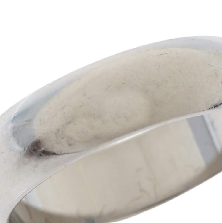 Pre Owned Cartier 1895 Platinum Wedding Band Ring Size 52