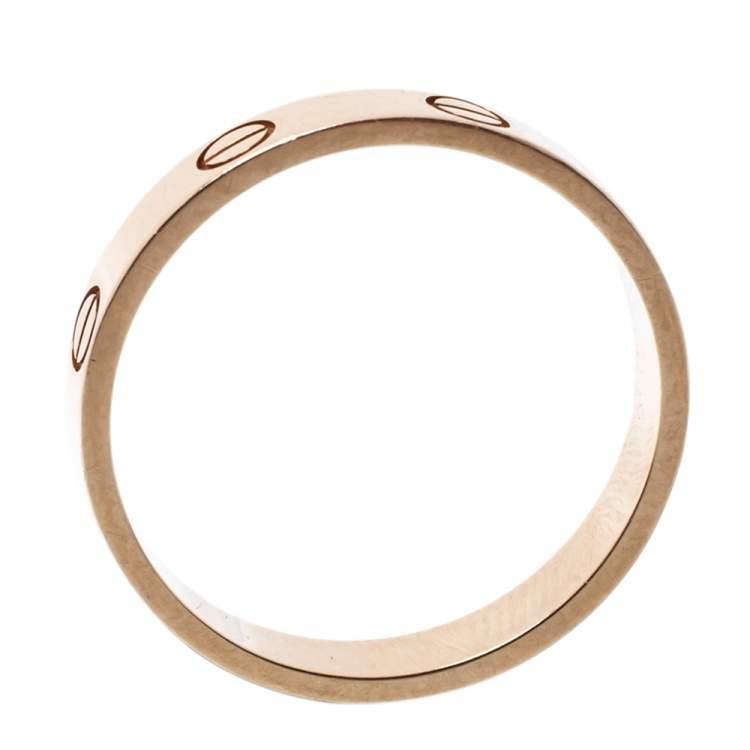 مملوكة مسبقًا Cartier Love 18K Rose Gold Wedding Band Ring Size 57