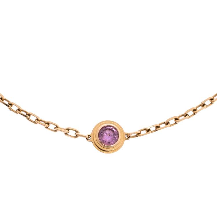 Pre Owned Cartier Saphirs Légers de Cartier Pink Sapphire 18K Rose Gold Bracelet
