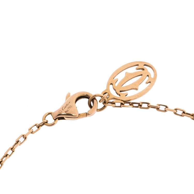Pre Owned Cartier Saphirs Légers de Cartier Pink Sapphire 18K Rose Gold Bracelet