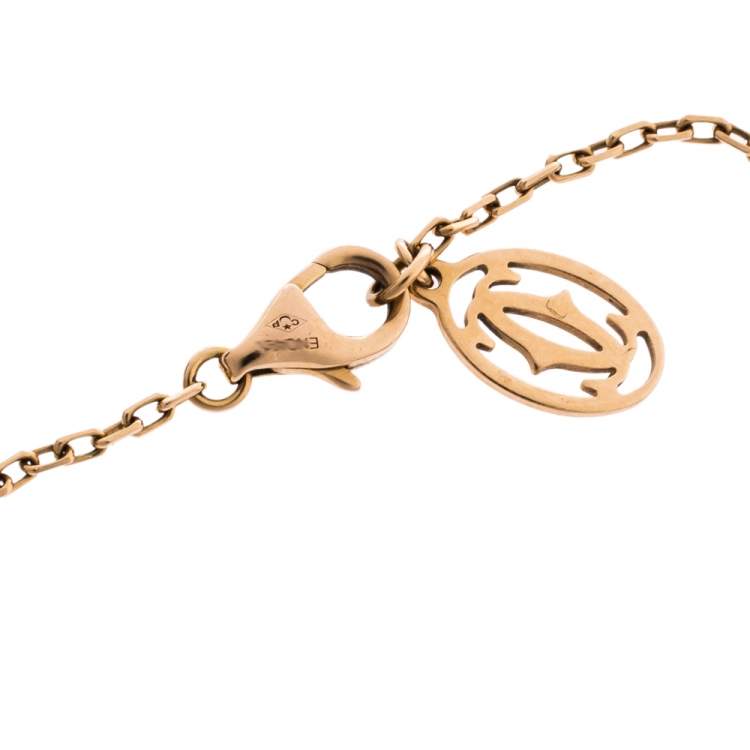 Pre Owned Cartier Saphirs Légers de Cartier Pink Sapphire 18K Rose Gold Bracelet