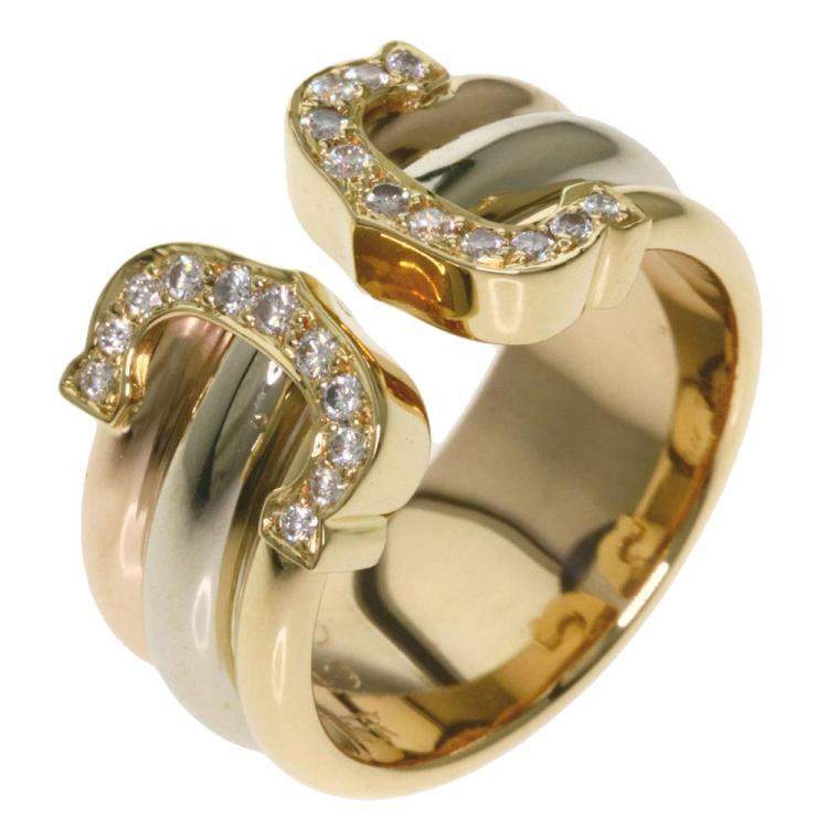 vintage cartier double c ring