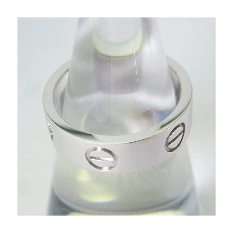 Pre Owned Cartier Love 18K White Gold Ring Size 50