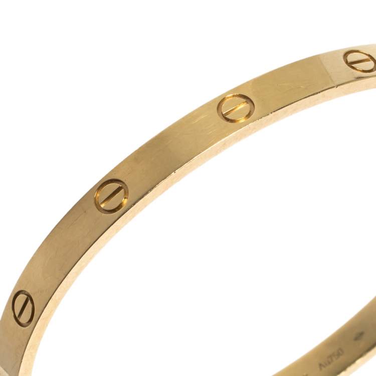 Pre Owned Cartier Love 18K Yellow Gold Bracelet 21