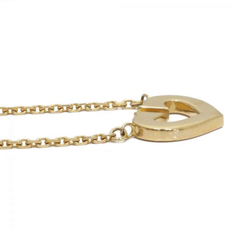 Pre Owned Cartier C de Cartier 18K Yellow Gold Pendant Necklace