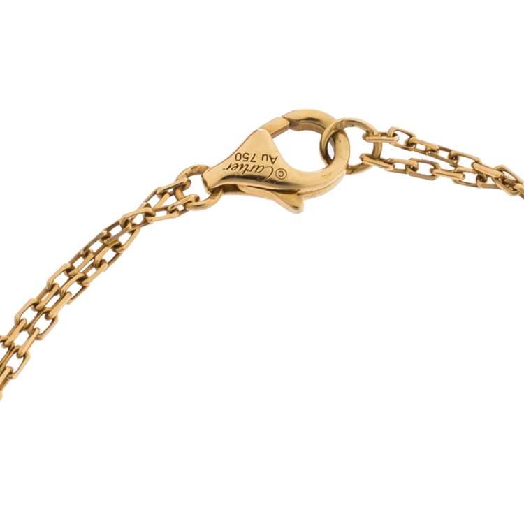 Pre Owned Cartier Love Diamond 18K Yellow Gold Chain Bracelet