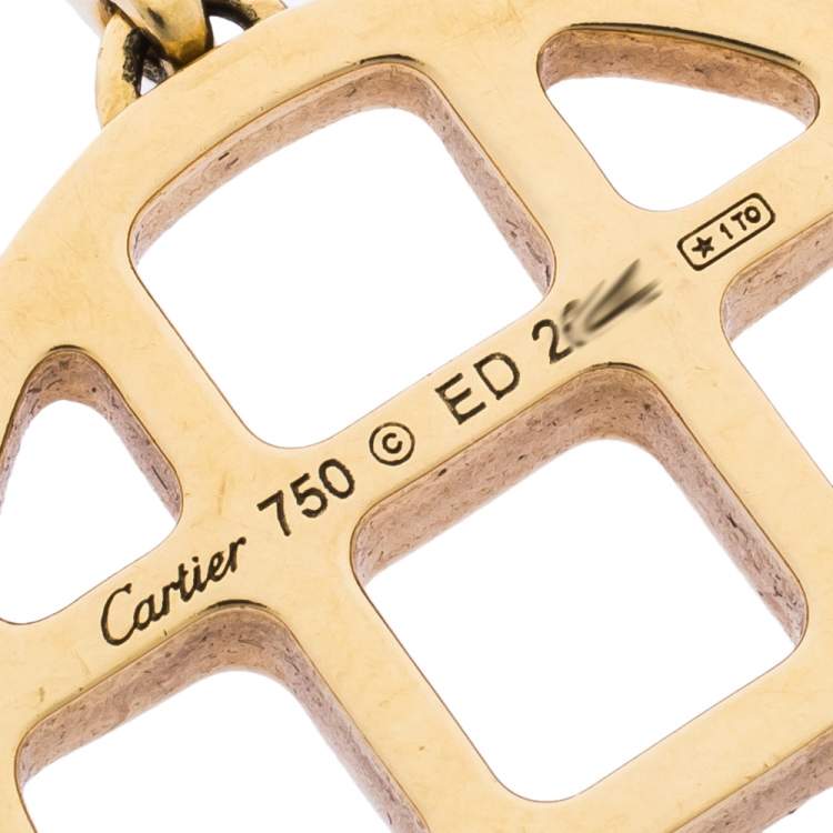 Pre Owned Cartier Pasha de Cartier 18K Yellow Gold Circular Pendant 