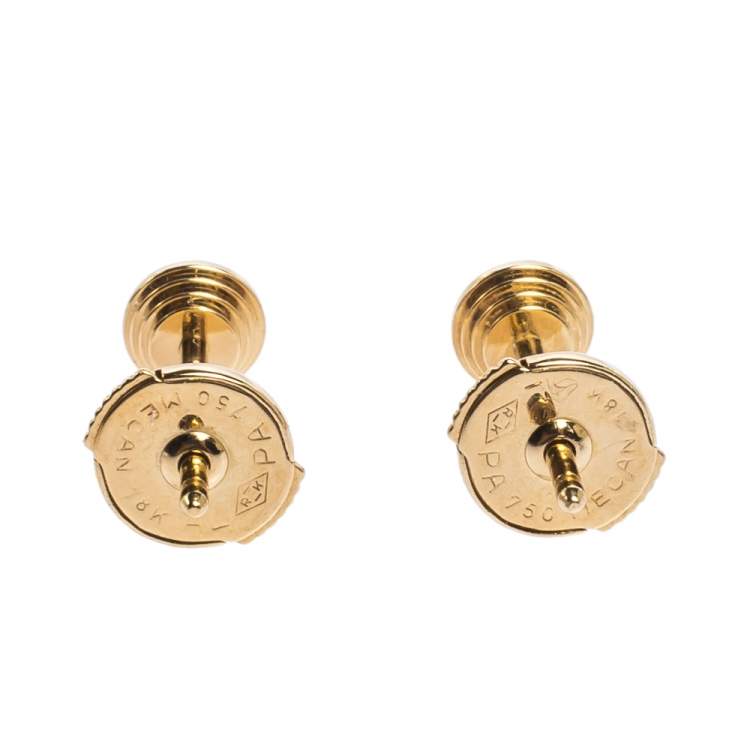 Pre Owned Cartier Diamants Légers Diamond 18K Yellow Gold Stud Earrings