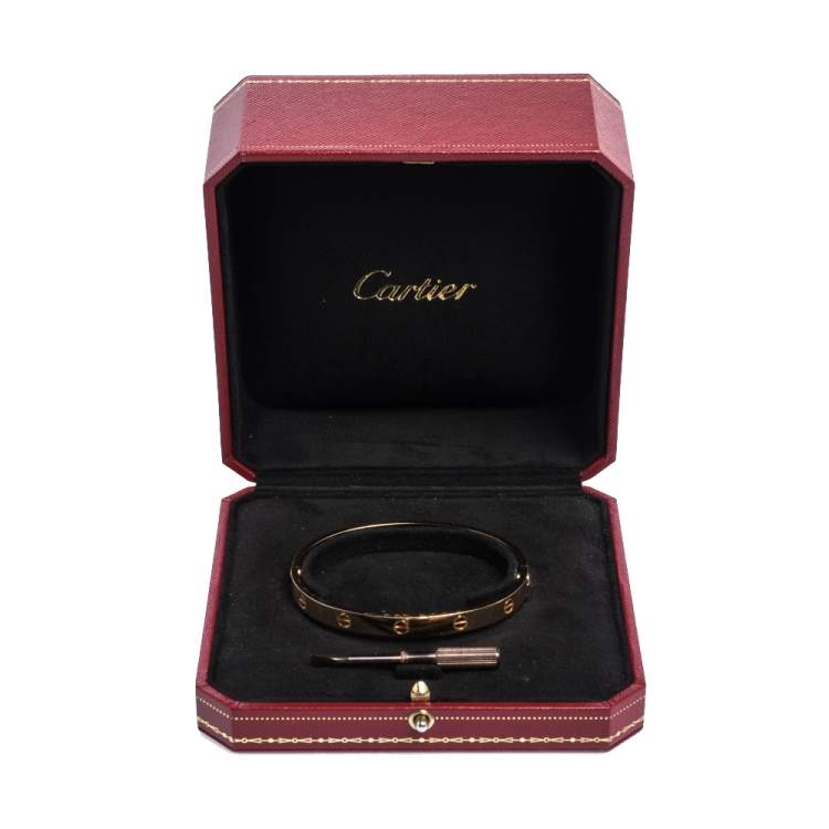 Pre Owned Cartier Love 18K Rose Gold Bracelet 19