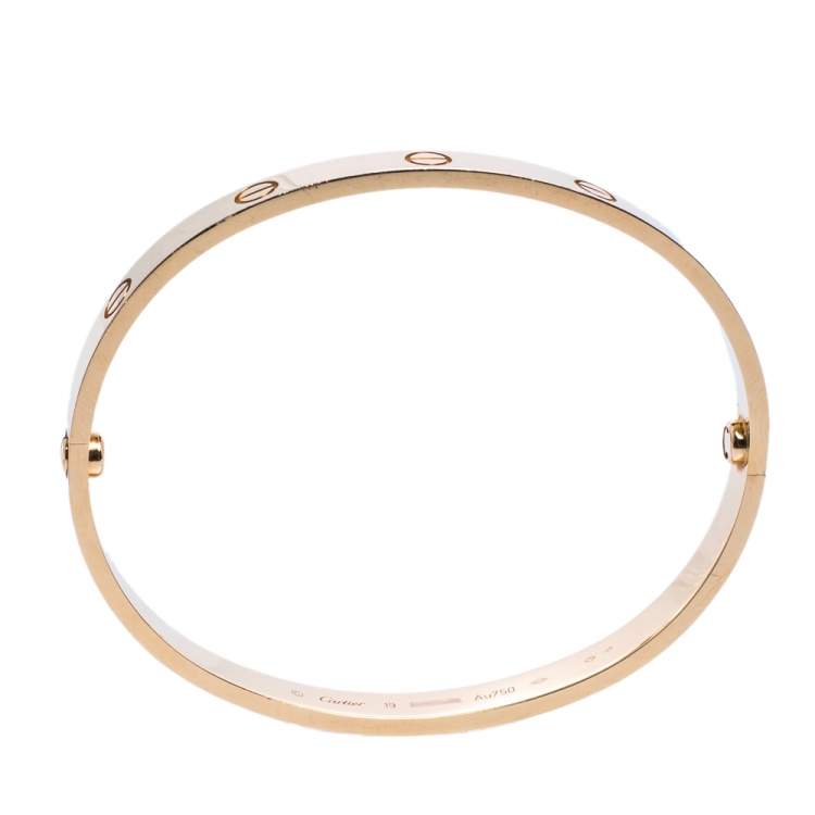 Pre Owned Cartier Love 18K Rose Gold Bracelet 19