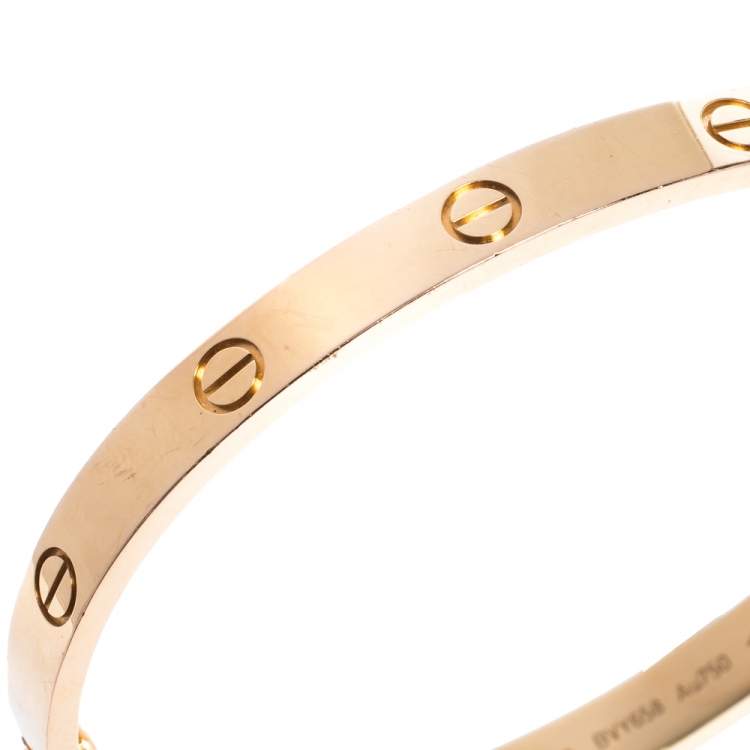 Pre Owned Cartier Love 18K Rose Gold Bracelet 19
