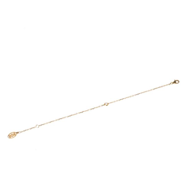 Pre Owned Cartier Diamants Legers De Cartier Diamond 18K Yellow Gold Bracelet SM