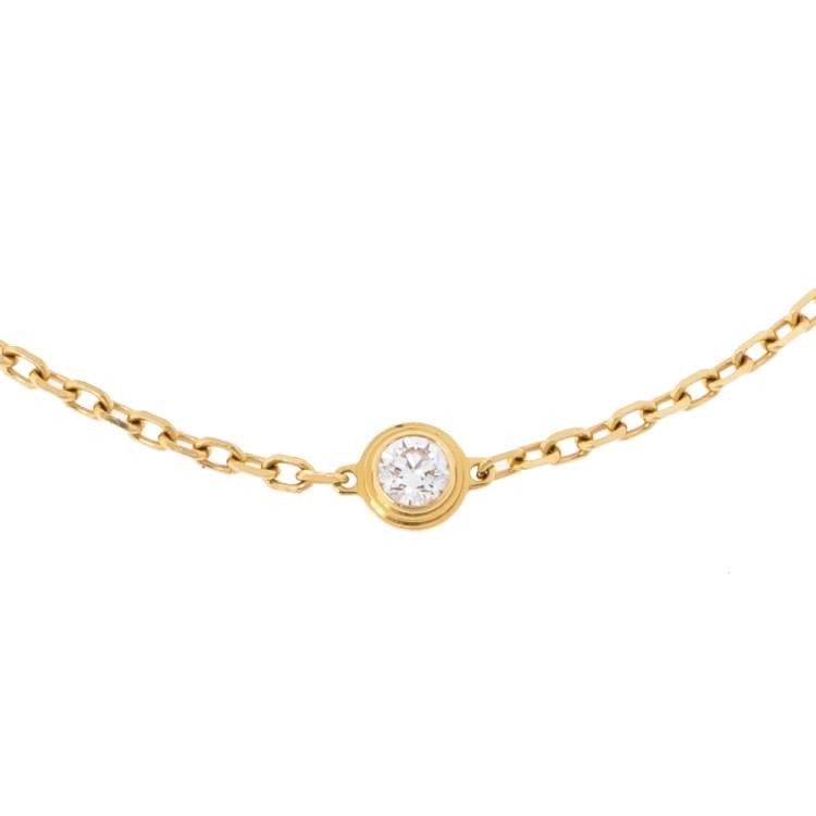 Pre Owned Cartier Diamants Legers De Cartier Diamond 18K Yellow Gold Bracelet SM