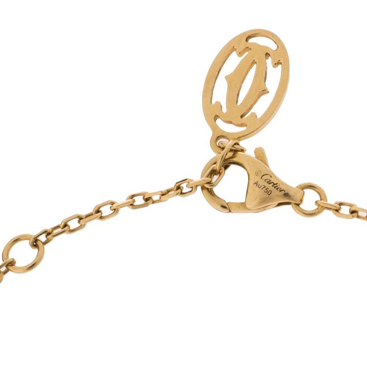 Pre Owned Cartier Diamants Legers De Cartier Diamond 18K Yellow Gold Bracelet SM