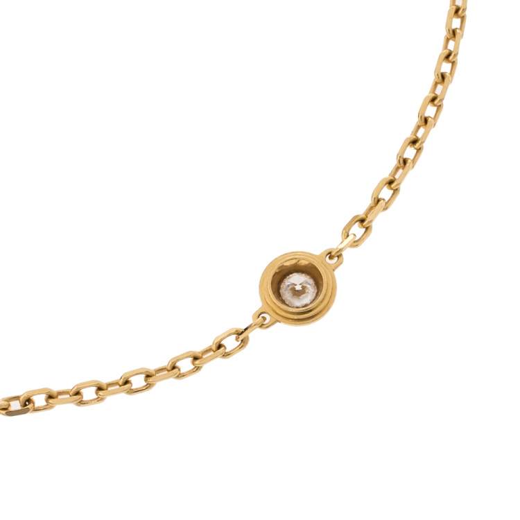 Pre Owned Cartier Diamants Legers De Cartier Diamond 18K Yellow Gold Bracelet SM