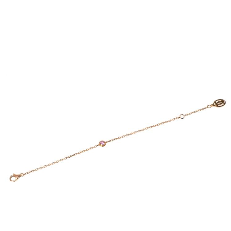 Pre Owned Cartier Saphirs Legers De Cartier Pink Sapphire 18K Rose Gold Bracelet