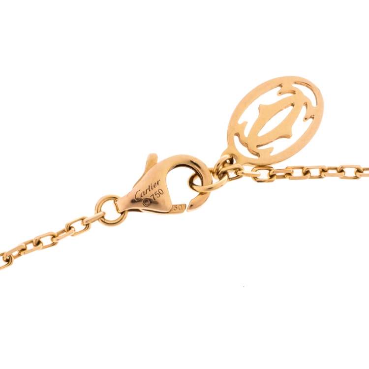 Pre Owned Cartier Saphirs Legers De Cartier Pink Sapphire 18K Rose Gold Bracelet