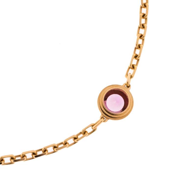 Pre Owned Cartier Saphirs Legers De Cartier Pink Sapphire 18K Rose Gold Bracelet